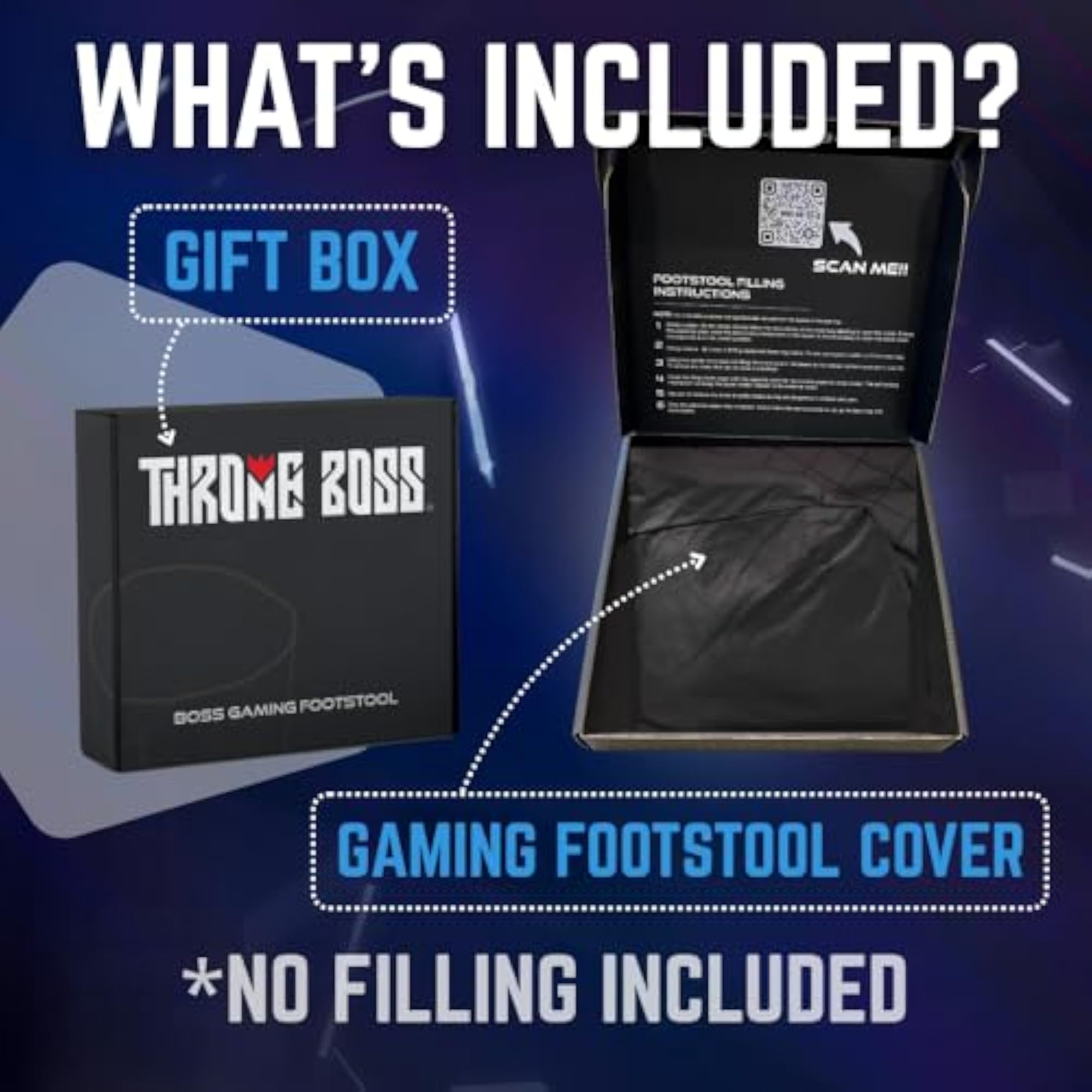 Gaming Footstool Cover for Matching Bean Bag Chair